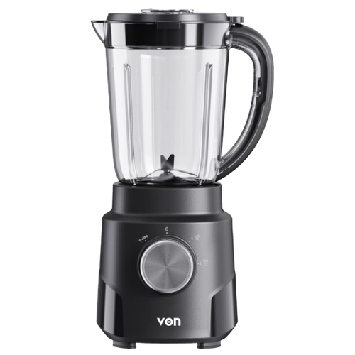 VON BLENDER 500W PLASTIC JAR BLACK 1.5L